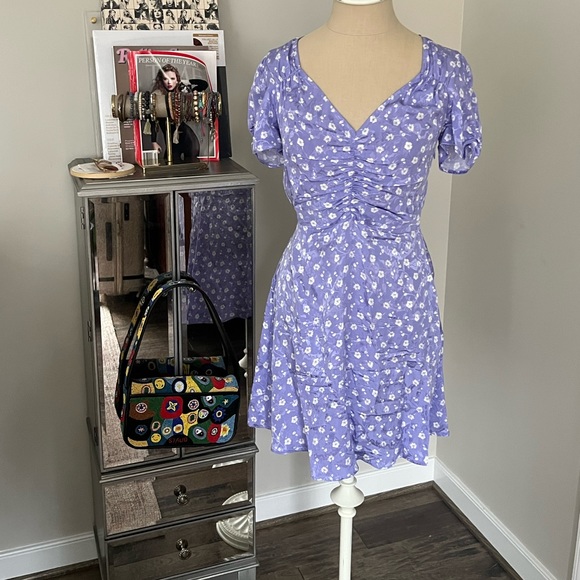 Free People Print Mini Dress - Picture 1 of 4